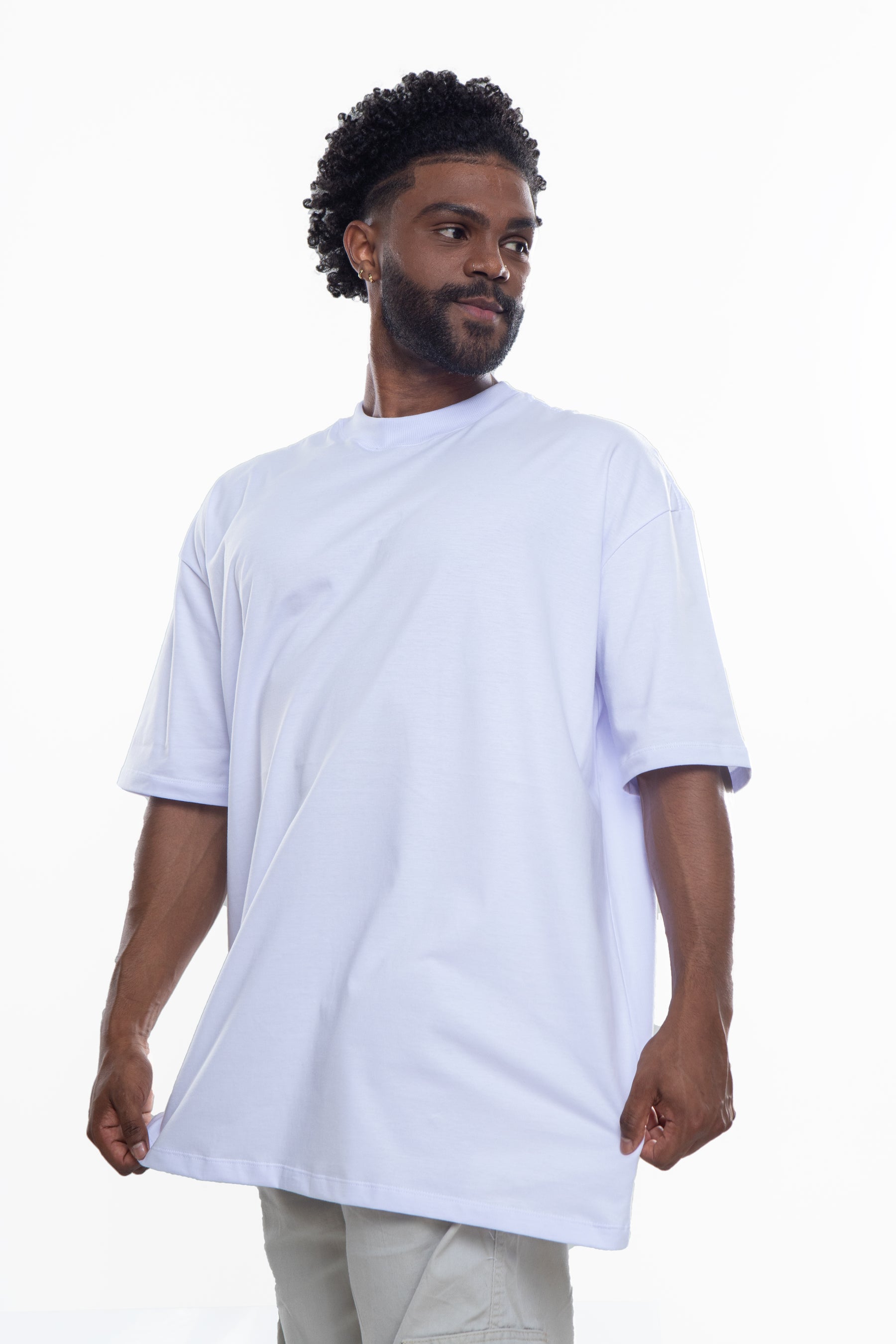 Camiseta Oversized Liso Branco